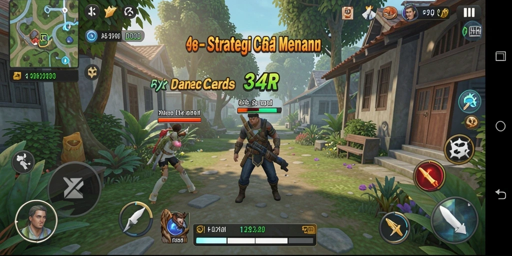 Tangkapan layar gameplay 34R dengan elemen strategi yang mendalam.