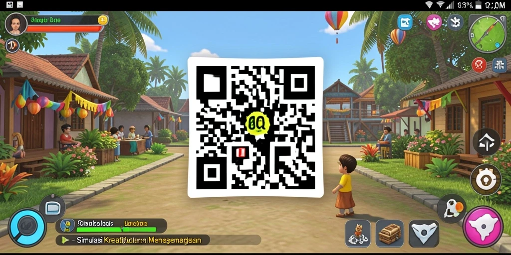 Tampilan gameplay 8QR yang menyenangkan dan interaktif.