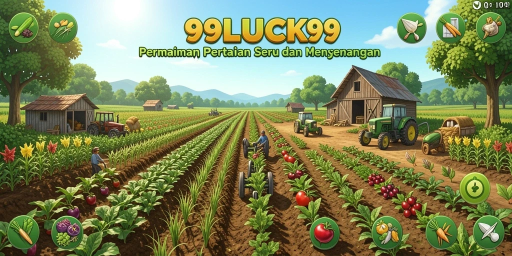 Screenshot gameplay 99LUCK99 menampilkan aktivitas pertanian yang menyenangkan.