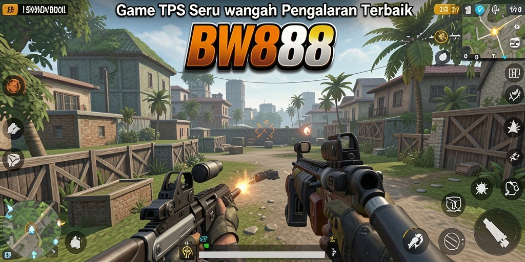 Screenshot utama BW888 menampilkan gameplay TPS yang intens.
