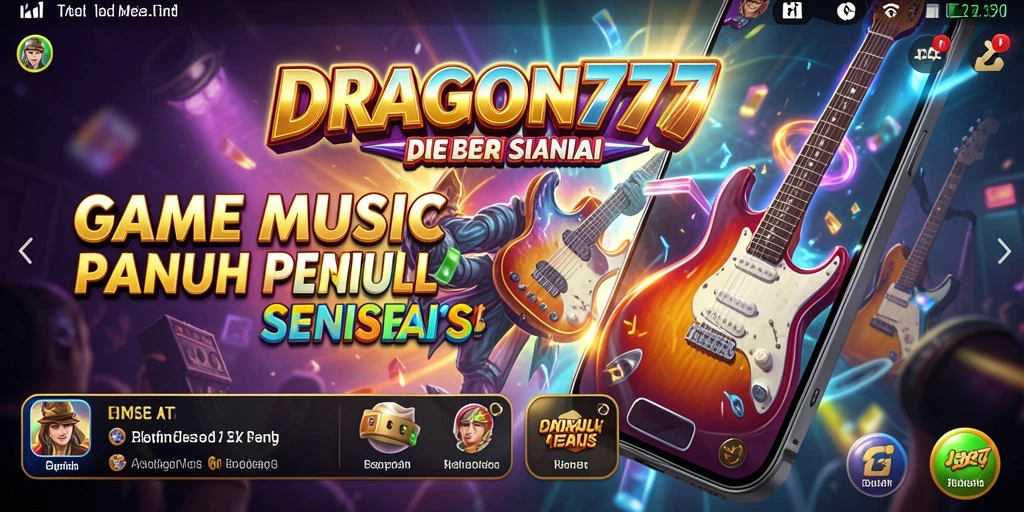 Tampilan menarik saat gameplay musik di DRAGON777.