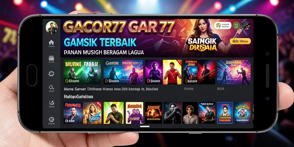 Tampilan menarik dari gameplay GACOR77 dengan berbagai pilihan lagu.