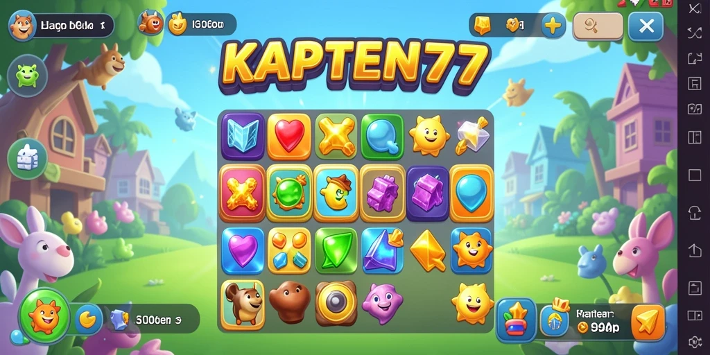 Tampilan permainan KAPTEN77 yang menarik dengan gameplay Match-3.