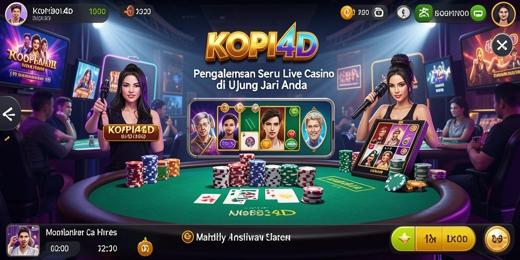 Tampilan gameplay nyata dari KOPI4D dengan dealer langsung.