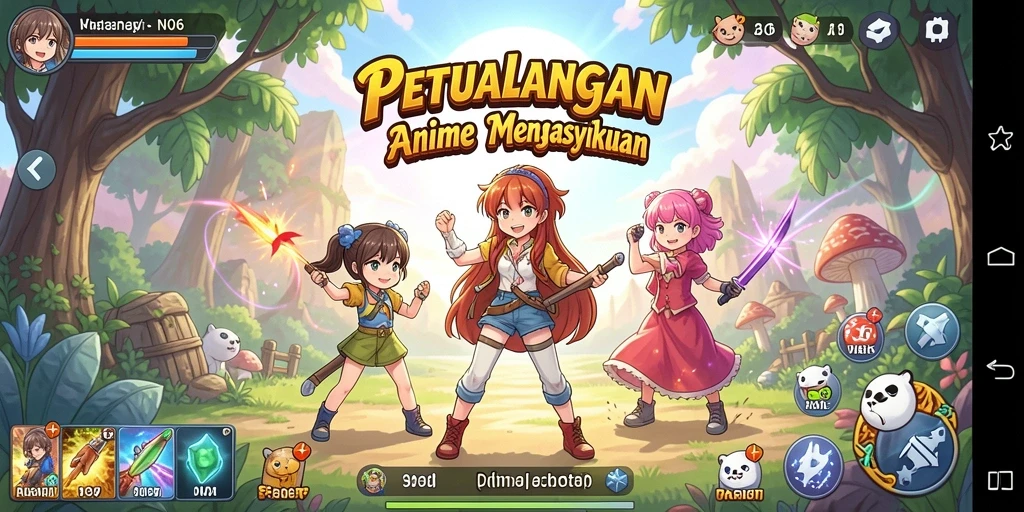 Tampilan gameplay N06 yang menakjubkan dan penuh aksi.