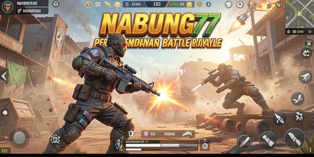 Gameplay seru dan intens di NABUNG77 Battle Royale.