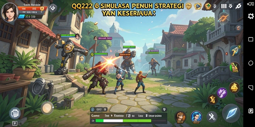 Tangkapan layar gameplay QQ222 menampilkan aksi mendebarkan di dunia simulasi.