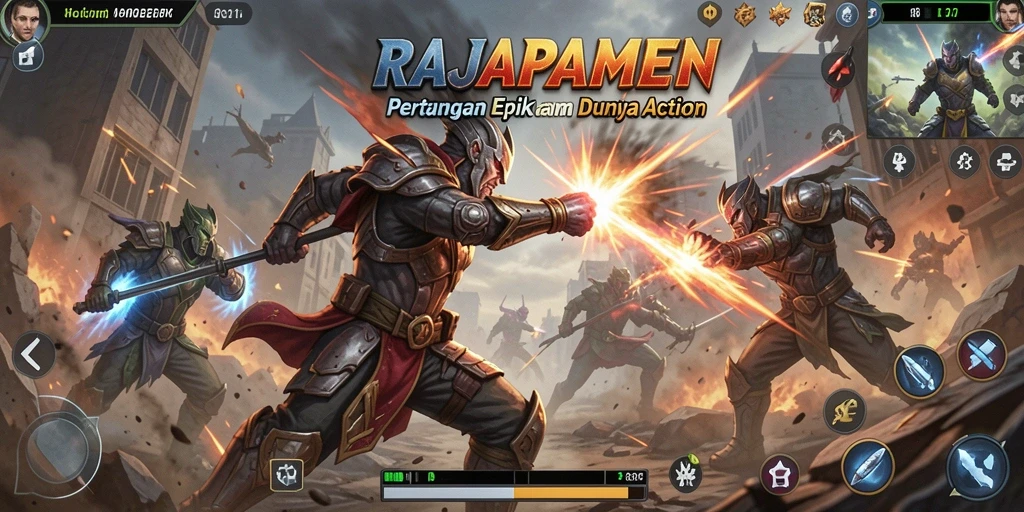 Tampilan gameplay RAJAPAMEN yang intens dan mendebarkan.