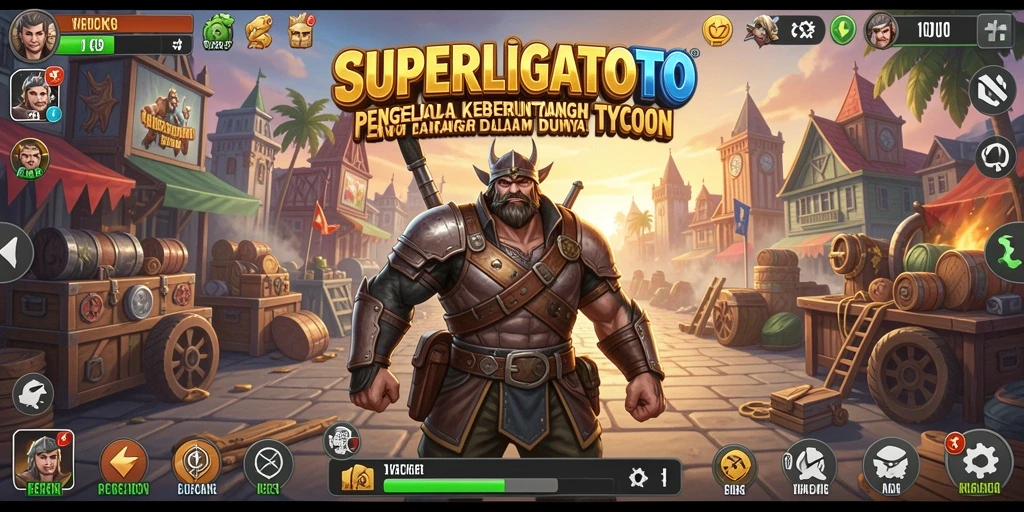 Tampilan gameplay SUPERLIGATOTO yang seru dan interaktif.