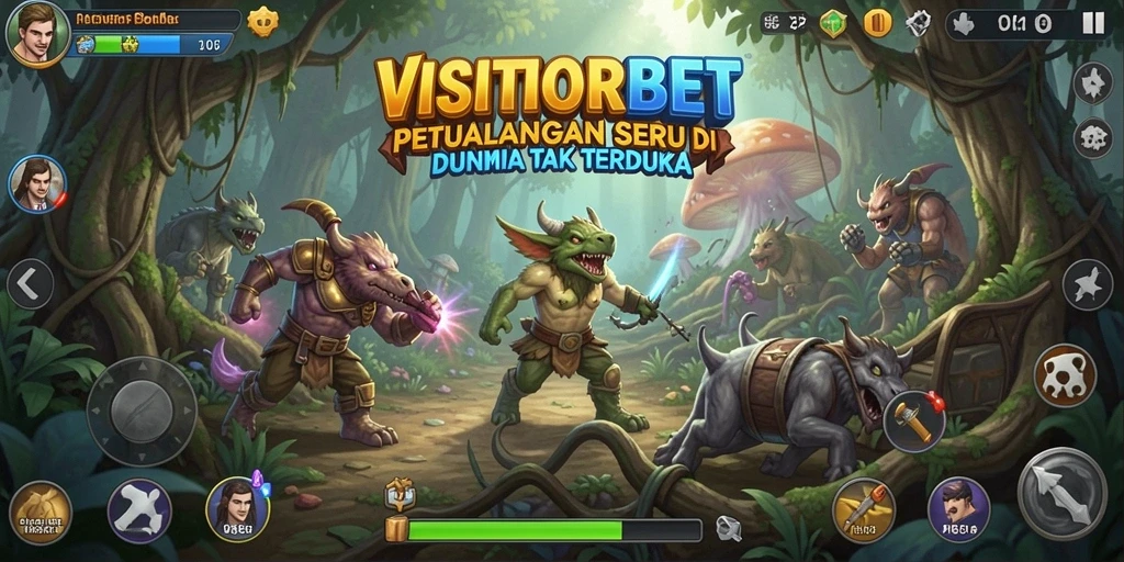 Tangkapan layar gameplay VISITORBET menunjukkan dunia petualangan yang luas dan menantang.