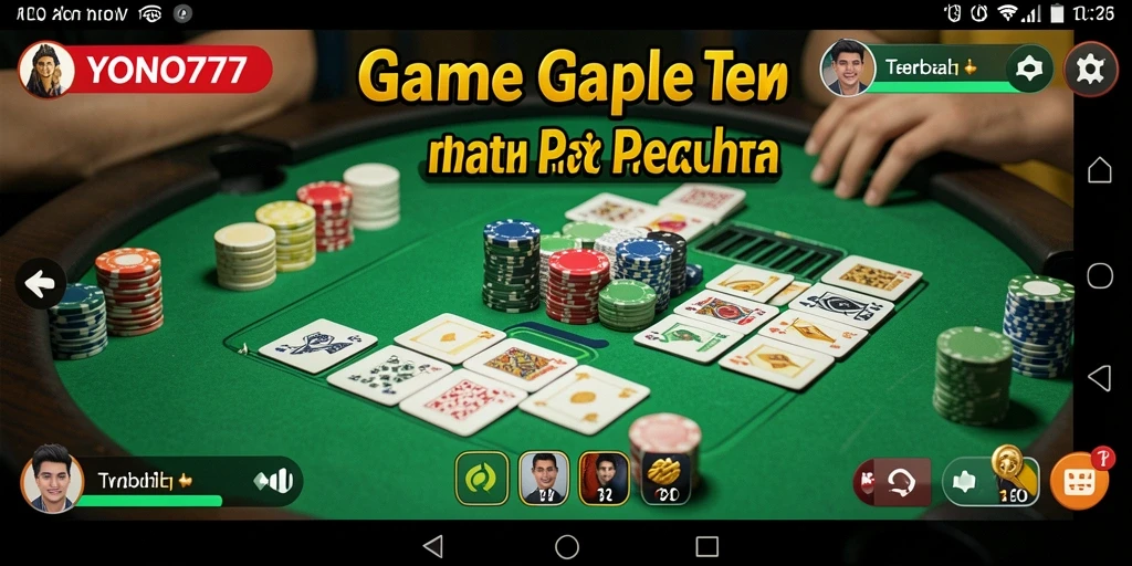 Tampilan gameplay seru YONO777 dalam bermain Gaple.